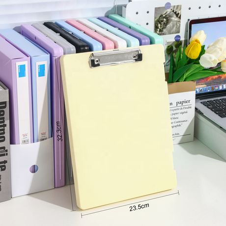 Clipboard A4 - Writing Folder - Foldable Clipboard - Office Accessories - Office Supplies - Nursing - Warehouse - Document Folder - Work Folder - Hospitality - Sturdy Plastic - Privacy Protection - Professional Use - Black - 1 piece
