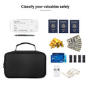 Document Organizer - Storage Bag with Combination Lock - Travel Folder - Documents - Passport Holder - Office Supplies - Security Bag - Water-Repellent - Tablet Storage - Administration - Holiday Accessories - Briefcase - Black - 1 Piece