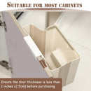 Hanging Waste Bin - Foldable Waste Bin - Kitchen Accessories - Organic Waste Bin - Countertop Waste Bin - Cabinet Door Waste Bin - Waste Separation - Camping - Caravan - Kitchen Aid - Space Saving - Trash Can - Waste Basket - Beige - 10L - 1 Piece