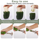 Bell Pepper Pitter - Jalapeño Pepper Drill - Chili Pepper Core Remover - Universal Vegetable Cutter - Kitchen Utensils - Bell Pepper Drill - Seed Remover - Handy Kitchen Aid - Fruit and Vegetable Tool - Kitchen Accessories - White - 2 Pieces