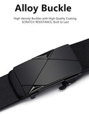 Men's Belt - Men's Trouser Belt - Belt with Automatic Buckle - Click Belt - Belt Without Holes - Luxury Costume Belt - Jeans Belt - Gift for Men - Infinitely Adjustable - 110 cm 120 cm 130 cm - Black - 3 Pieces