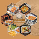 Aluminum Trays - Square Oven Dishes - Air Fryer Trays - Aluminum Bowls - Disposable Trays - BBQ Trays - Grill Accessories - Lasagna Dishes - Small Baking Pans - Heat Resistant - Food Containers - Catering - Greaseproof - Sturdy - Silver - 50 Pieces