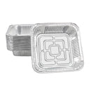 Aluminum Trays - Square Oven Dishes - Air Fryer Trays - Aluminum Bowls - Disposable Trays - BBQ Drip Trays - Grill Accessories - Baking Pans - Heat Resistant - Food Containers - Catering Trays - Meal Prep Trays - Practical - Silver - 50 Pieces