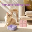 Foldable Dog Food Bowl - Dog Drinking Bowl - Dog Bowl - Travel Bowl - Water Bowl - Food Bowl - Dog Supplies - Hiking - Camping - On the Go - Silicone Bowl - Portable Food Bowl - Dog Accessories - White - 1 Piece