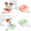 Foldable Dog Food Bowl - Dog Drinking Bowl - Dog Bowl - Travel Bowl - Water Bowl - Food Bowl - Dog Supplies - Hiking - Camping - On the Go - Silicone Bowl - Portable Food Bowl - Dog Accessories - Dark Red - 1 Piece