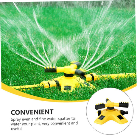 Garden Sprinkler - Lawn Sprinkler - Water Sprinkler - Garden Irrigation - Garden Sprinkler - Circular Sprinkler - Automatic Watering System - 360 Degree Rotation - Irrigation System - Garden Irrigation - Yellow and Black - 1 Piece