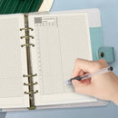 Notebook Refill A5 - Ring Binder Paper 6 Holes - Agenda Refill - Bullet Journal Paper - Refillable Notepad - Writing Paper - Planner Inserts - Office Supplies - School Supplies - Calendar Overview -Weekly planner agenda - white - pack of 5