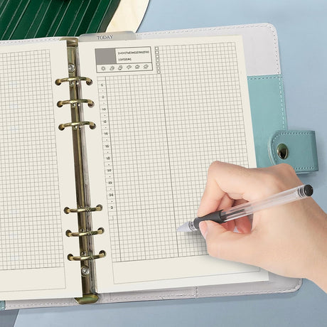 Notebook Refill A5 - Ring Binder Paper 6 Holes - Agenda Refill - Bullet Journal Paper - Refillable Notepad - Writing Paper - Planner Inserts - Office Supplies - School Supplies - Calendar Overview -Weekly planner agenda - white - pack of 5