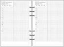 Notebook Refill A5 - Ring Binder Paper 6 Holes - Agenda Refill - Bullet Journal Paper - Refillable Notepad - Writing Paper - Planner Inserts - Office Supplies - School Supplies - Calendar Overview -Weekly planner agenda - white - pack of 5