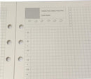 Notebook Refill A5 - Ring Binder Paper 6 Holes - Agenda Refill - Bullet Journal Paper - Refillable Notepad - Writing Paper - Planner Inserts - Office Supplies - School Supplies - Calendar Overview -Weekly planner agenda - white - pack of 5