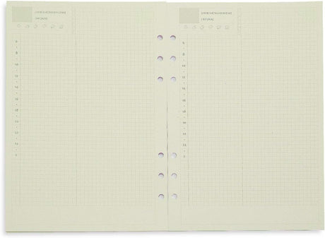Notebook Refill A5 - Ring Binder Paper 6 Holes - Agenda Refill - Bullet Journal Paper - Refillable Notepad - Writing Paper - Planner Inserts - Office Supplies - School Supplies - Calendar Overview -Weekly planner agenda - white - pack of 5