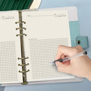 Notebook Refill A5 - Ring Binder Paper 6 Holes - Agenda Refill - Bullet Journal Paper - Refillable Notepad - Writing Paper - Planner Inserts - Office Supplies - School Supplies - Review Page -Favorites List - White - 5 Pieces