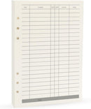 Notebook Refill A5 - Ring Binder Paper 6 Holes - Agenda Refill - Bullet Journal Paper - Refillable Notepad - Writing Paper - Planner Inserts - Office Supplies - School Supplies - Keeping Track of Finances -Budget Planner - White - 5 Pieces
