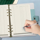 Notebook Refill A5 - Ring Binder Paper 6 Holes - Agenda Refill - Bullet Journal Paper - Refillable Notepad - Writing Paper - Planner Inserts - Office Supplies - School Supplies - Keeping Track of Finances -Budget Planner - White - 5 Pieces