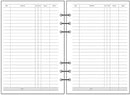 Notebook Refill A5 - Ring Binder Paper 6 Holes - Agenda Refill - Bullet Journal Paper - Refillable Notepad - Writing Paper - Planner Inserts - Office Supplies - School Supplies - Keeping Track of Finances -Budget Planner - White - 5 Pieces