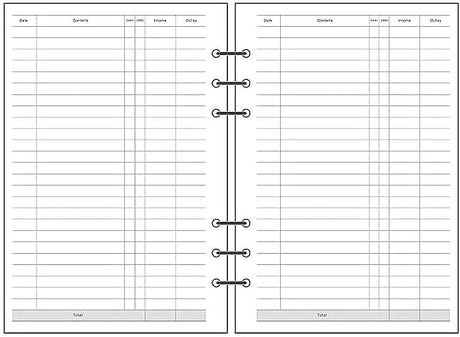 Notebook Refill A5 - Ring Binder Paper 6 Holes - Agenda Refill - Bullet Journal Paper - Refillable Notepad - Writing Paper - Planner Inserts - Office Supplies - School Supplies - Keeping Track of Finances -Budget Planner - White - 5 Pieces