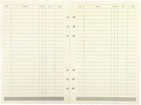 Notebook Refill A5 - Ring Binder Paper 6 Holes - Agenda Refill - Bullet Journal Paper - Refillable Notepad - Writing Paper - Planner Inserts - Office Supplies - School Supplies - Keeping Track of Finances -Budget Planner - White - 5 Pieces