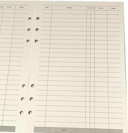 Notebook Refill A5 - Ring Binder Paper 6 Holes - Agenda Refill - Bullet Journal Paper - Refillable Notepad - Writing Paper - Planner Inserts - Office Supplies - School Supplies - Keeping Track of Finances -Budget Planner - White - 5 Pieces