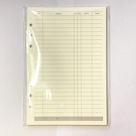Notebook Refill A5 - Ring Binder Paper 6 Holes - Agenda Refill - Bullet Journal Paper - Refillable Notepad - Writing Paper - Planner Inserts - Office Supplies - School Supplies - Keeping Track of Finances -Budget Planner - White - 5 Pieces