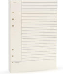 Notebook Refill A5 - Ring Binder Paper 6 Holes - Agenda Refill - Bullet Journal Paper - Refillable Notepad - Writing Paper - Planner Inserts - Office Supplies - School Supplies - Summary Making -Cornell Method - White - 5 Pieces