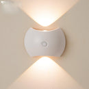 Indoor Wall Lamp - Night Light with Motion Sensor - Wireless LED Wall Light - Rechargeable Wall Lamp - Stair Lighting - Closet Lighting - Bedroom Lamp - USB Rechargeable - Magnetic - Warm White Light - White - 1 Piece