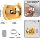 Indoor Wall Lamp - Night Light with Motion Sensor - Wireless LED Wall Light - Rechargeable Wall Lamp - Stair Lighting - Closet Lighting - Bedroom Lamp - USB Rechargeable - Magnetic -Warm White Light - Dark Wood - 1 Piece