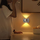 Indoor Wall Lamp - Night Light with Motion Sensor - Wireless LED Wall Light - Rechargeable Wall Lamp - Stair Lighting - Closet Lighting - Bedroom Lamp - USB Rechargeable - Magnetic -RGB Color Light - Black - 1 Piece