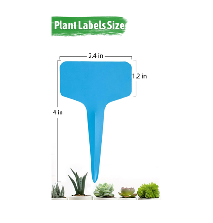 Plant labels - Plant plugs - Plant labels - Plant signs - Garden labels - Vegetable garden - Plugs - Sowing labels - Herb plugs - Growing labels - Plant labels - Name tags - Writing boards - T-labels - 6x10 cm - Multicoloured - 200 pieces