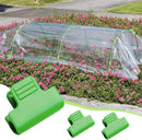 Greenhouse Clamps - Foil Clips - Pipe Clamps 11mm - Greenhouse Clips - Greenhouse Mounting - Tunnel Arch Clips - Vegetable Garden Accessories - Greenhouse - Fleece Cloth Holders - Bird Net Clamp - Insect Mesh Mounting - Garden Supplies - Plastic - Green -