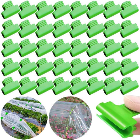 Greenhouse Clamps - Foil Clips - Pipe Clamps 16mm - Greenhouse Clips - Greenhouse Mounting - Tunnel Arch Clips - Vegetable Garden Accessories - Greenhouse - Fleece Cloth Holders - Bird Net Clamp - Insect Mesh Mounting - Garden Supplies - Plastic - Green -