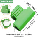 Greenhouse Clamps - Foil Clips - Pipe Clamps 11mm & 16mm - Greenhouse Clips - Combi Set - Greenhouse Mounting - Tunnel Arch Clips - Vegetable Garden Accessories - Fleece Cloth Holders - Bird Net Clamp - Insect Mesh Mounting - Garden Items - Green - 40 Pie