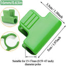 Greenhouse Clamps - Foil Clips - Pipe Clamps 11mm & 16mm - Greenhouse Clips - Combi Set - Greenhouse Mounting - Tunnel Arch Clips - Vegetable Garden Accessories - Fleece Cloth Holders - Bird Net Clamp - Insect Mesh Mounting - Garden Items - Green - 40 Pie