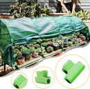 Greenhouse Clamps - Foil Clips - Pipe Clamps 11mm & 16mm - Greenhouse Clips - Combi Set - Greenhouse Mounting - Tunnel Arch Clips - Vegetable Garden Accessories - Fleece Cloth Holders - Bird Net Clamp - Insect Mesh Mounting - Garden Items - Green - 40 Pie