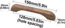 Furniture handles - Kitchen handles - Door handles - Cabinet handles - Drawer knobs - Furniture fittings - Kitchen fittings - Handles - Walnut - Wood - Wooden - Kitchen renovation - Modern - Black walnut - Bridge shape - Pitch 128mm - Walnut - Set of 4