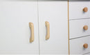 Furniture handles - Kitchen handles - Door handles - Cabinet handles - Drawer knobs - Furniture fittings - Kitchen fittings - Handles - Walnut - Wood - Wooden - Kitchen renovation - Modern - Black walnut - Bridge shape - Pitch 128mm - Walnut - Set of 4