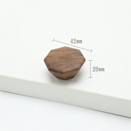 Furniture Knobs - Drawer Knobs - Cabinet Knobs - Furniture Handles - Kitchen Handles - Door Handles - Cabinet Handles - Furniture Hardware - Kitchen Hardware - Handles - Walnut - Wood - Wooden - Octagon - Octagon - Geometric - Design - Walnut - Set of 4