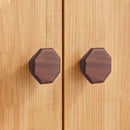 Furniture Knobs - Drawer Knobs - Cabinet Knobs - Furniture Handles - Kitchen Handles - Door Handles - Cabinet Handles - Furniture Hardware - Kitchen Hardware - Handles - Walnut - Wood - Wooden - Octagon - Octagon - Geometric - Design - Walnut - Set of 4