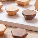 Furniture Knobs - Drawer Knobs - Cabinet Knobs - Furniture Handles - Kitchen Handles - Door Handles - Cabinet Handles - Furniture Hardware - Kitchen Hardware - Handles - Walnut - Wood - Wooden - Octagon - Octagon - Geometric - Design - Walnut - Set of 4