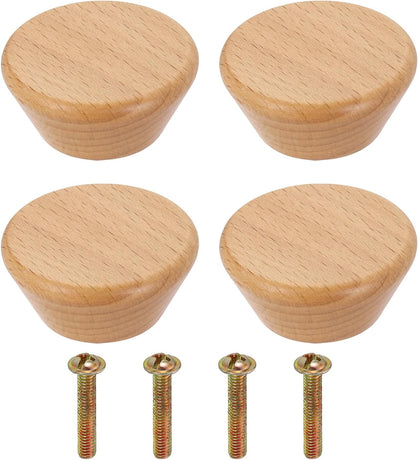 Furniture knobs - Drawer knobs - Cabinet knobs - Furniture handles - Kitchen handles - Door handles - Cabinet handles - Furniture fittings - Kitchen fittings - Handles - Beech wood - Wood - Wooden - Scandinavian - Round - Design - Natural - Beech - Set of