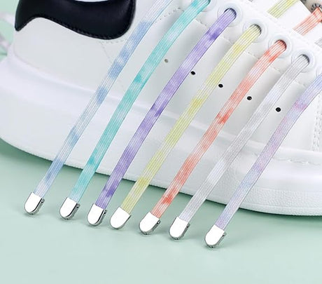 Elastic laces - Speed laces - No tie laces - Running laces - Elastic shoelaces - Lazy laces - Sports laces - Sneakers laces - No tying - Stretchy laces - No tying required - Blue Purple - 2 Pairs