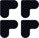 Carpet stoppers - Anti-slip mat - Rug grippers - Rug stopper - Anti-slip stickers - Rug fixer - Sofa cover stopper - Carpet undermat - Decorative grippers - Sofa gripper - Black - 4 Pieces