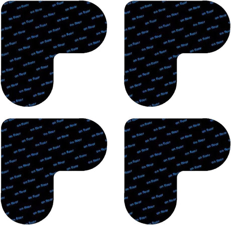Carpet stoppers - Anti-slip mat - Rug grippers - Rug stopper - Anti-slip stickers - Rug fixer - Sofa cover stopper - Carpet undermat - Decorative grippers - Sofa gripper - Black - 4 Pieces
