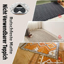 Carpet stoppers - Anti-slip mat - Rug grippers - Rug stopper - Anti-slip stickers - Rug fixer - Sofa cover stopper - Carpet undermat - Decorative grippers - Sofa gripper - Black - 4 Pieces