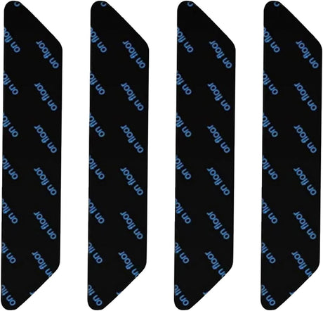 Carpet stoppers - Anti-slip mat - Rug grippers - Rug stopper - Anti-slip stickers - Rug fixer - Sofa cover stopper - Ultra-thin stopper - Carpet undermat - Discreet - Sofa stopper - Black - 4 Pieces