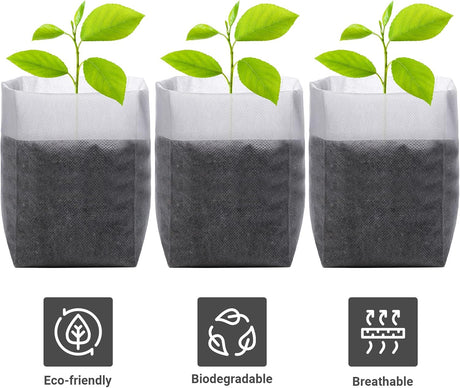 Grow Bags - Gardening - Grow Pots - Vegetable Garden - Seedlings - Plant Bags - Non-woven Grow Bags - Growing Set - Breathable Fleece - Vegetable Garden - Vegetable Gardening - Sowing - Cuttings - Garden Plants - Growing Tray - Flower Pot Bag - Sustainabl