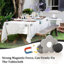 Tablecloth clips - Tablecloth weights - Magnetic clips - Tablecloth holder - Garden accessories - Picnic accessories - Windstopper tablecloth - Table accessories - Outdoor dining - Magnetic weight - Bee design - Silver - 8 pieces