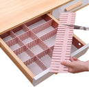 Drawer dividers - Drawer organizer - Storage system - Adjustable drawer divider - Desk organizer - Kitchen drawer organizer - Make-up organizer - Wardrobe organizer - Drawer division - Sock organizer - Underwear organizer - 2mm - 47x7cm - Pink - 8 pieces