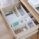 Drawer dividers - Drawer organizer - Storage system - Adjustable drawer divider - Desk organizer - Kitchen drawer organizer - Make-up organizer - Wardrobe organizer - Drawer division - Sock organizer - Underwear organizer - 2mm - 47x7cm - White - 8 pieces
