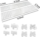 Drawer dividers with clips - Drawer organizer - Storage system - Adjustable drawer divider - Desk organizer - Kitchen drawer organizer - Make-up organizer - Drawer division - Sock organizer - Underwear organizer - Storage box drawer - 2mm - Transparent -
