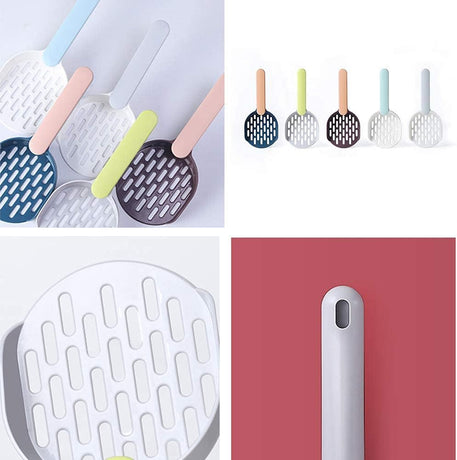 Cat Litter Scoop - Cat Litter Scoop - Cat Litter Scoop - Cat Litter Scoop - Cat Litter Accessories - Cat Litter Scoop with Holder - Cat Toilet Cleaning - Cat Litter Sieve - Cat Litter Scoop - Pet Supplies Cats - Sturdy Plastic Scoop - Blue - 1 Piece